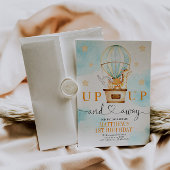 Heet luchtballon omhoog en weg van zaterdag kaart