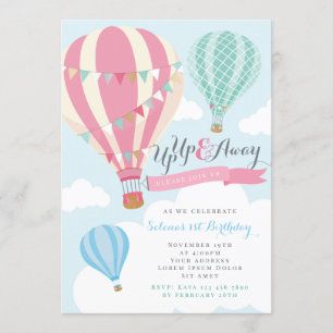 Heet luchtballon - uitnodiging