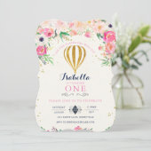 Heet luchtballon - uitnodiging (Staand voorkant)