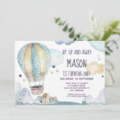 Heet luchtballon - uitnodiging (Staand voorkant)