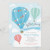 Heet luchtballon - uitnodiging (Voorkant / Achterkant)