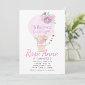 Heet luchtballon - uitnodiging (Staand voorkant)