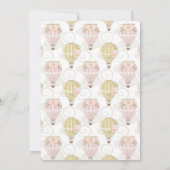 Heet luchtballonkoningsmeisje, 1e verjaardag kaart (Achterkant)