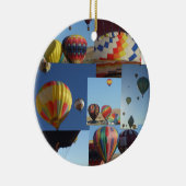 Heet luchtballonnen foto kerstversiering collage keramisch ornament (Rechts)