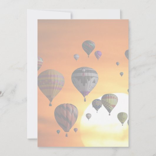 Heet luchtballonnen in vlucht Hartelijk dank Bedankkaart (Achterkant)