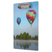 Heet luchtballonnen over een meer, NZ Klembord (Links)