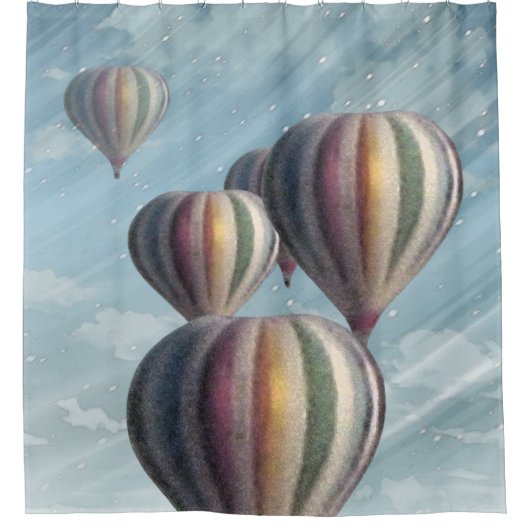 Heet luchtballonnen — Showgordijn Douchegordijn (Voorkant)