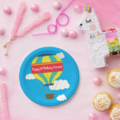 Heet luchtballonvaarder 1 e verjaardag papieren bordje (Feest)