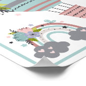 Heet-luchtballonwolk, regenboog, bewegende kunstdr poster (Hoek)