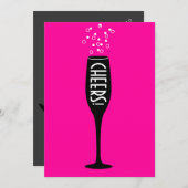 Heet mama 30th Birthday Uitnodiging - Cheers! (Voorkant / Achterkant)