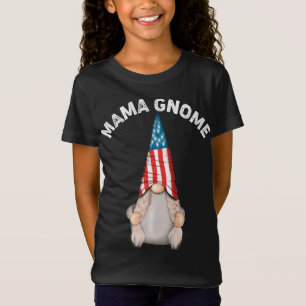 Heet Mama Gnome Familie Grappig Amerikaanse vlag T-shirt