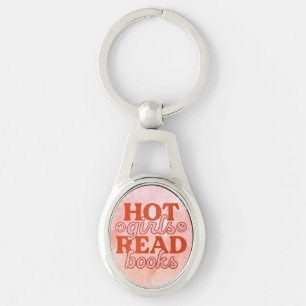 Heet Meisje Leest Boeken Sleutelhanger