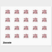 Heet Meisjes Hit Curbs Grappig Roze Ronde Sticker (Vel)