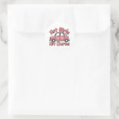 Heet Meisjes Hit Curbs Grappig Roze Ronde Sticker (Tas)