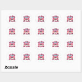 Heet Meisjes Hit Curbs Grappige Roze Auto Ronde Sticker (Vel)