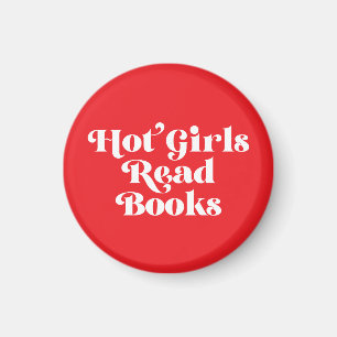 Heet Meisjes Lees Boeken Magneet