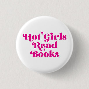 Heet Meisjes Lees Boeken Ronde Button 3,2 Cm