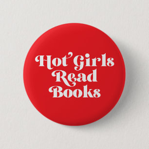 Heet Meisjes Lees Boeken Ronde Button 5,7 Cm