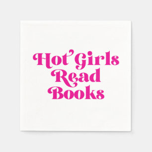 Heet Meisjes Lees Boeken Servet