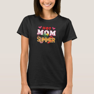 Heet Moeder Zomer Grafisch Strand T-shirt