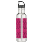 Heet Monogram en noem Aangepaste waterfles Waterfles (Achterkant)