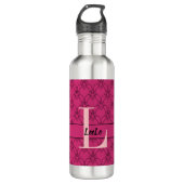 Heet Monogram en noem Aangepaste waterfles Waterfles (Voorkant)