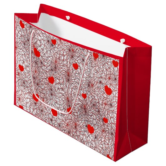Heet patroon groot cadeauzakje (Voorkant Gekanteld)