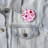 Heet patroon ronde button 5,7 cm (In situ)