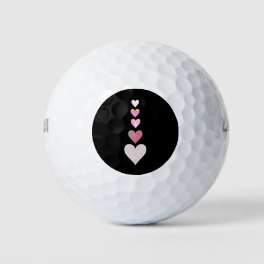 Heet Pattern Black Pink Grey Cute Golfballen (Voorkant)
