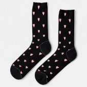 Heet Pattern Black Pink Iridescent Cute  Sokken (Links)