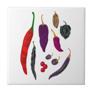 Heet Peppers Spice Kitchen Tile Tegeltje