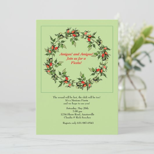 Heet Peppers, Uitnodiging (Staand voorkant)