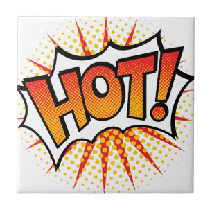 HEET pop-art! Het Ontwerp van de tekst Tegeltje