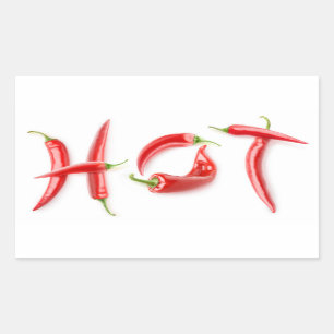 Heet! Rechthoekige Sticker