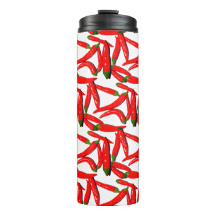Heet Red Green Chili Peppers Thermal Tumbler Thermosbeker