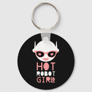 Heet robot meisje sleutelhanger