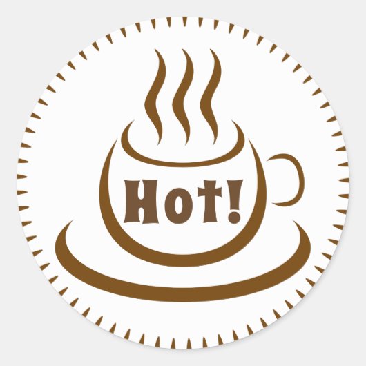 Heet! Ronde Sticker (Voorkant)