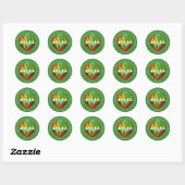 Heet-rood-groene paprika's ronde sticker (Vel)