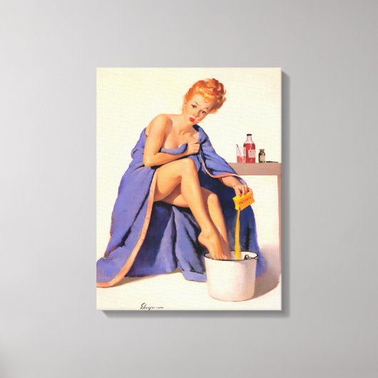 Heet rood haar vrouw canvas afdruk (Voorkant)