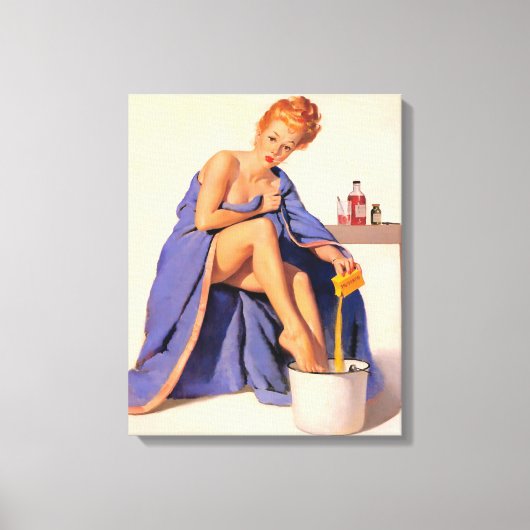 Heet rood haar vrouw canvas afdruk (Voorkant)