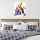Heet rood haar vrouw canvas afdruk (Insitu (Slaapkamer))