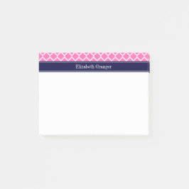Heet Roze2 Wit Marokkaans #5 Marineblauw Naam Mono Post-it® Notes