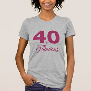 Heet Roze 40 en Fabulous 40e Verjaardagscadeau T-shirt