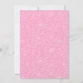 Heet roze 50ste verjaardag uitnodigingen glam glit (Achterkant)