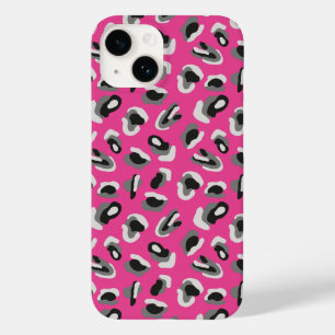 Heet Roze Abstract Dierenprint Case-Mate iPhone 14 Hoesje