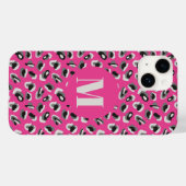 Heet Roze Abstract Dierenprint Case-Mate iPhone Case (Achterkant (horizontaal))