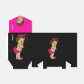 Heet Roze Afro-Amerikaanse Baby Meisje Douche Bedankdoosjes (Uitgevouwen)