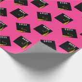 Heet Roze Afstuderen 2024 Cadeau Cadeaupapier (Hoek)