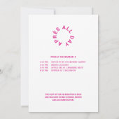 Heet roze après hele dag 40e verjaardagsfeest kaart (Achterkant)