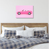 Heet Roze Auto Canvas Afdruk (Insitu (Slaapkamer))